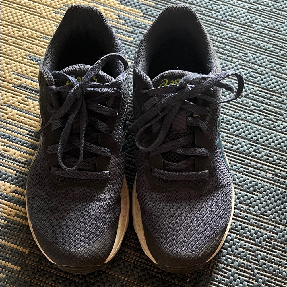 Asics Kids Dark Navy Athletic Running Shoes